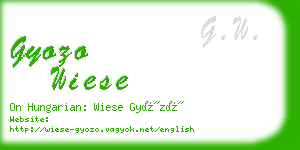 gyozo wiese business card